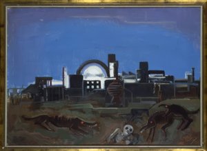 Praca w przemyśle autorstwa Karl Hofer