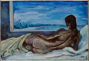 Leżący akt kobiecy autorstwa Karl Hofer