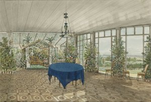 Ogród zimowy w Pavlino Estate Wielgorskich, 1834