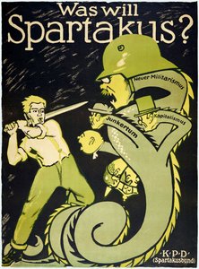 Rewolucja niemiecka 1918-1919 Liga Spartakusa (Spartakusbund) autorstwa Karl Jakob Hirsch