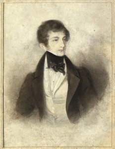 Portret pianisty i kompozytora Zygmunta Thalberga 1812-1871 , 1829. autorstwa Karl Joseph Aloys Agricola