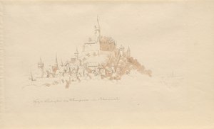 Zamek Lindenfels w pobliżu Weinheim w Odenwald autorstwa Karl Julius Von Leypold