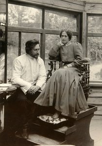 Rosyjski pisarz Leonid Andreyev z żoną, początek XX wieku.