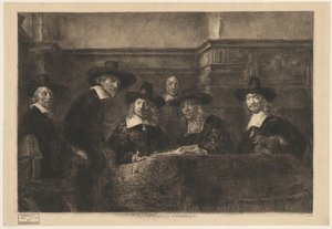 Staalmeesterowie według Rembrandta. autorstwa Karl Köpping