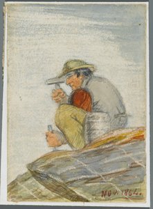 Stone Worker, 1864 (wc na czarnym podrysie medialnym)