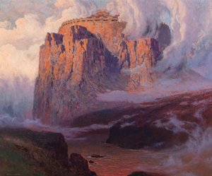 Valhalla, przed 1911 (olej na płótnie) autorstwa Karl Ludwig Prinz
