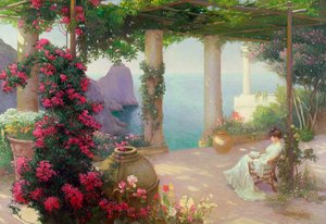The Terrace, Capri autorstwa Karl Maria Schuster