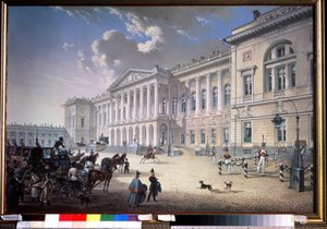 Stary Pałac Michela w Sankt Petersburgu (Stary Pałac Michela w Sankt Petersburgu). Obraz Karla Pietrowicza Beggrova (1799-1875). Gwasz na papierze