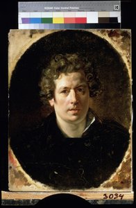 „Autoportret” Obraz Karla Pavlovicha Briullova (Bryullov) (1799-1852) ok. 1833 r. Państwowe Muzeum Rosyjskie w Sankt Petersburgu autorstwa Karl Pavlovich Bryullov