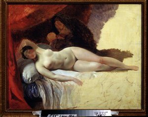 „Śpiąca Juno” lub „Początek Drogi Mlecznej” Obraz Karla Briulłowa (Bryulłowa) (1799-1852) 1839-1845 Państwowa Galeria Trietiakowska, Moskwa autorstwa Karl Pavlovich Bryullov