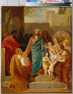 Chrystus błogosławiący dzieci - obraz Karla Pavlovicha Briullova (Briullov) (1799-1852), olej na płótnie autorstwa Karl Pavlovich Bryullov