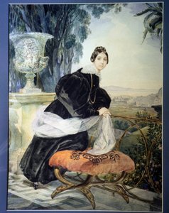 „Portret Wielkiej Księżnej Rosji Elisabeth Saltykovej (1802-1863)” Obraz Karla Pavlovicha Briullova (Briullov) (1799-1852) 1833-1835 Państwowe Muzeum Rosyjskie, Sankt Petersburg autorstwa Karl Pavlovich Bryullov