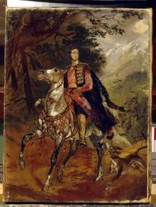 Portret hrabiego Anatola Nikołajewicza Demidowa (Demidoff), pierwszego księcia San Donato (1812-1870). Obraz Karla Pavlovicha Briullova (Bryullov) (1799-1852), olej na płótnie, około 1831 r. Sztuka rosyjska autorstwa Karl Pavlovich Bryullov