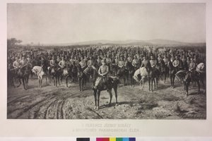 Cesarz Franciszek Józef I na szczycie Węgierskiej Armii Terytorialnej autorstwa Karl Ritter Von Kobierski