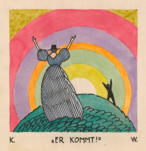Przychodzi, ok. 1921 (gwasz na papierze)