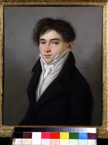 Portret marszałka szlachty Saratowa A.S.Kiseleva. Obraz Karla Wilhelma Bardou (1750-po 1842). Pastel na tekturze, 29,5 x 25,3 cm