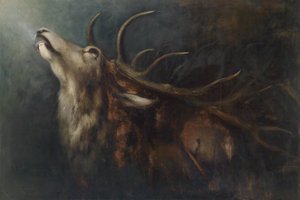 Umierający jeleń autorstwa Karl Wilhelm Diefenbach