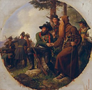 Bitwa na górze Isel w 1809 r. autorstwa Karl von Blaas