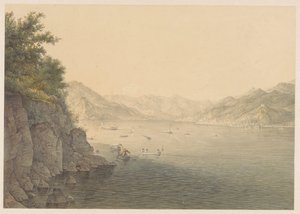 Varenna nad jeziorem Como autorstwa Karoly Lajos Libay