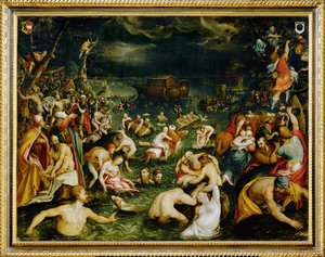 Powódź wzbiera (obraz na płótnie)