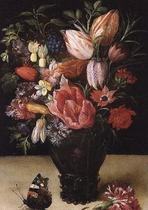 Martwa natura z kwiatów, 1620-21 (olej na miedzi)