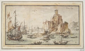 Scena portowa autorstwa Kasper van Eyck