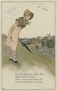 Jak szedłem na Pippin Hill (kolor lito) autorstwa Kate (after) Greenaway