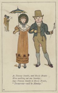 Jako Tommy Snooks i Bessie Brooks (kolor lito) autorstwa Kate (after) Greenaway