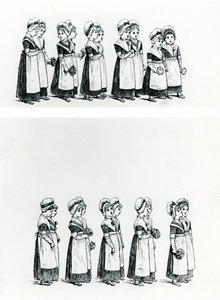 Dzieci charytatywne, ok.1880 (grafika) autorstwa Kate Greenaway