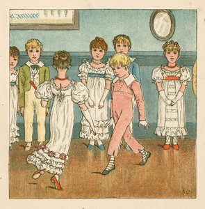 Lekcja tańca autorstwa Kate Greenaway