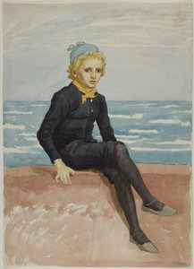 Eddie na brzegu morza autorstwa Kate Greenaway