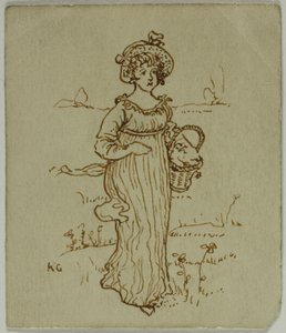 Dziewczyna z koszykiem autorstwa Kate Greenaway