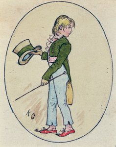 Ilustracja na walentynki, 1914 (toaleta na papierze) autorstwa Kate Greenaway