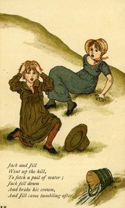 Zilustrowano Jacka i Jill autorstwa Kate Greenaway