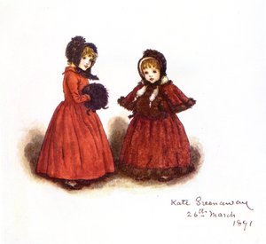 „Na spacer” Kate Greenaway. autorstwa Kate Greenaway