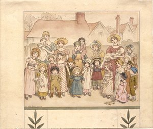 Przedstawienie uliczne autorstwa Kate Greenaway