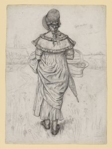 Studium do „Under the Window” autorstwa Kate Greenaway