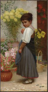 Sprzedawca kwiatów (olej na płótnie) autorstwa Kate Perugini