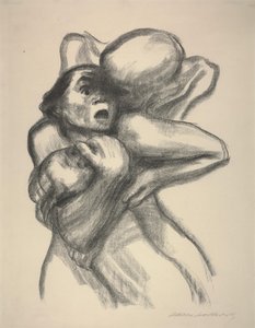 Śmierć chwyta matkę autorstwa Käthe Kollwitz