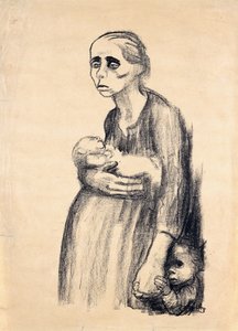 Plakat do paragrafu 218, 1924 autorstwa Käthe Kollwitz