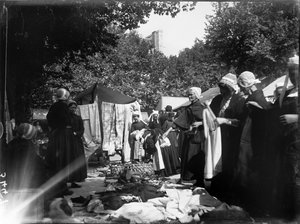 Concarneau, Bretania, Francja, 20.08.1913 (czarno-białe zdjęcie)