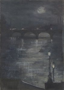 Światło księżyca nad Tamizą, Londyn autorstwa Katherine Sophie Dreier