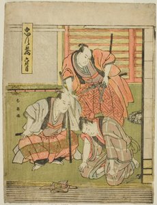 Akt szósty: Dom Yoichibei ze sztuki Chushingura (Treausry of the Forty-seven Loyal Retainers) autorstwa Katsukawa Shun
