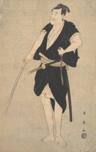 Aktor jako Sadakuro w czterdziestu siedmiu roninach, koniec XVIII i początek XIX wieku. autorstwa Katsukawa Shun