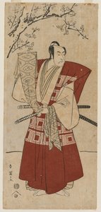 Ichikawa Monnosuke II jako lord trzymający sztandar, 1791.
