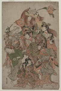 Iwai Hanshiro IV w tańcu siedmiu zmian, c. 1793 lub 1794.