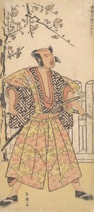 Otani Hirohachi jako samuraj ubrany w Gaudiego Kamishimo, grudzień 1790. autorstwa Katsukawa Shun