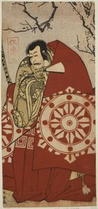 Aktor Ichikawa Danjuro V jako Benkei w sztuce Dai Danna Kanjincho, wystawionej w teatrze Kawarazaki w jedenastym miesiącu 1790 r. autorstwa Katsukawa Shun