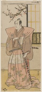 Ichikawa Monnosuke II jako lord w formalnym stroju autorstwa Katsukawa Shunko