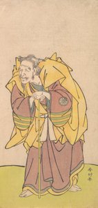 Nakamura Tomijuro jako starzec ze skąpą brodą, ca. 1780.